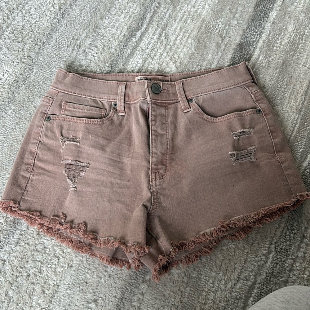 Dark pink Jean shorts